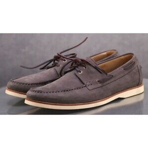 Jack Erwin Men's Boat Shoes Size 11 M Nubuck Leather Gray